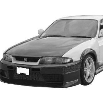 1995-1998 Nissan Skyline R33 GTR 2 doors JS Style Carbon Fiber Black Hood