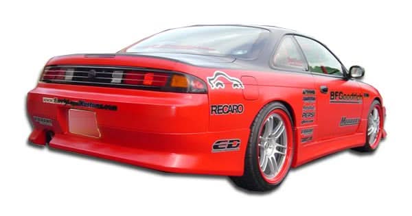 1995-1998 Nissan 240SX V-Speed Style Rear Bumper Cover - FRP