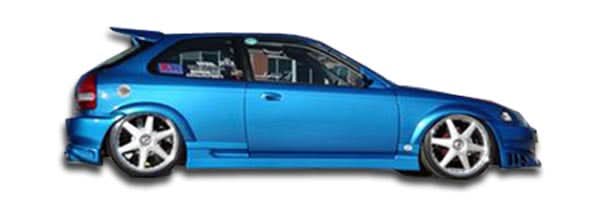 1996-2000 Honda Civic Bomber Style Side Skirts Rocker Panels - FRP