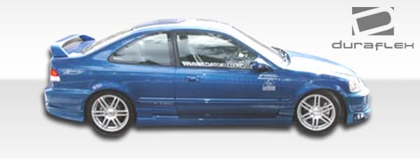1996-2000 Honda Civic Bomber Style Side Skirts Rocker Panels - FRP