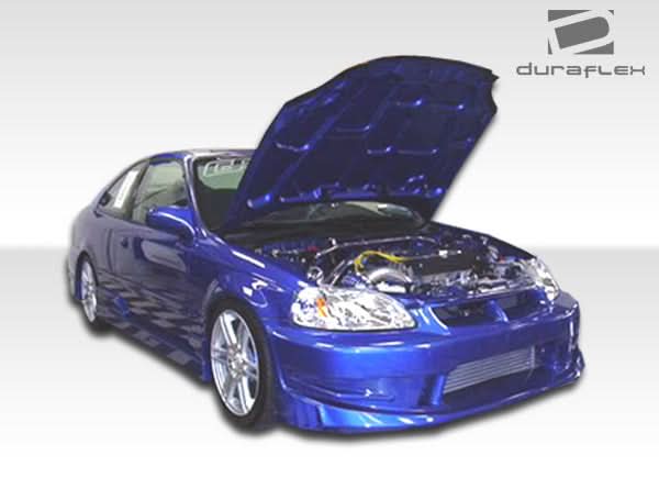1996-2000 Honda Civic Bomber Style Side Skirts Rocker Panels - FRP