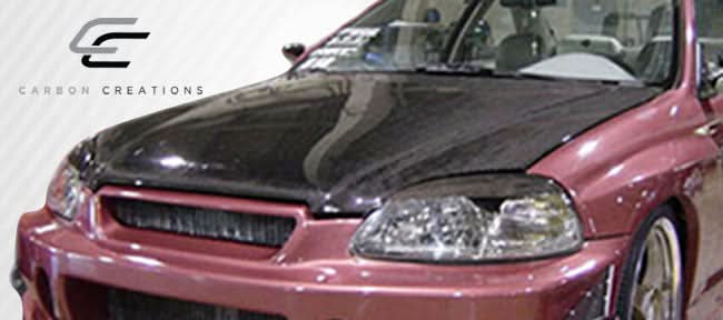 1996-1998 Honda Civic OEM Look Hood - Carbon Fiber
