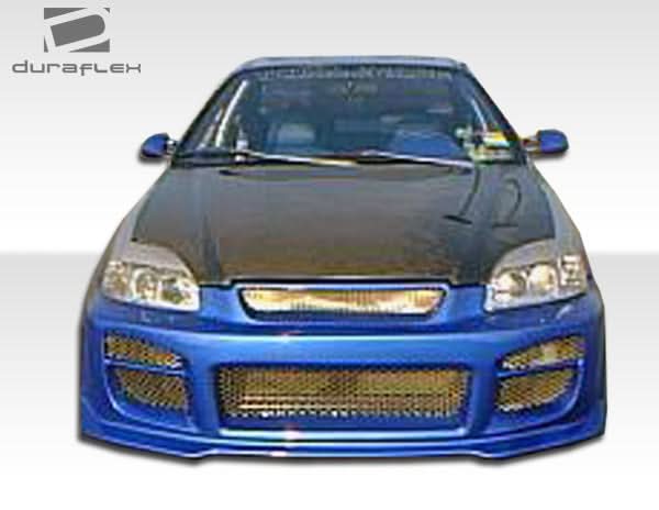 1999-2000 Honda Civic R34 Style Front Bumper Cover - FRP