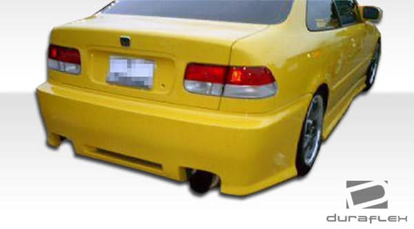 1996-2000 Honda Civic Spyder Style Rear Bumper Cover - 1 Piece - FRP
