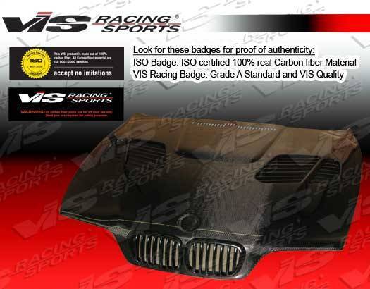 1997-2003 BMW 5 SERIES E39 4 doors GTR Style Carbon Fiber Black Hood