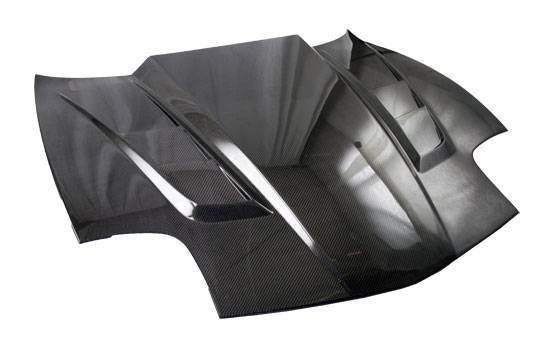 1997-2004 Chevrolet Corvette 2 doors SCV Style Carbon Fiber Black Hood