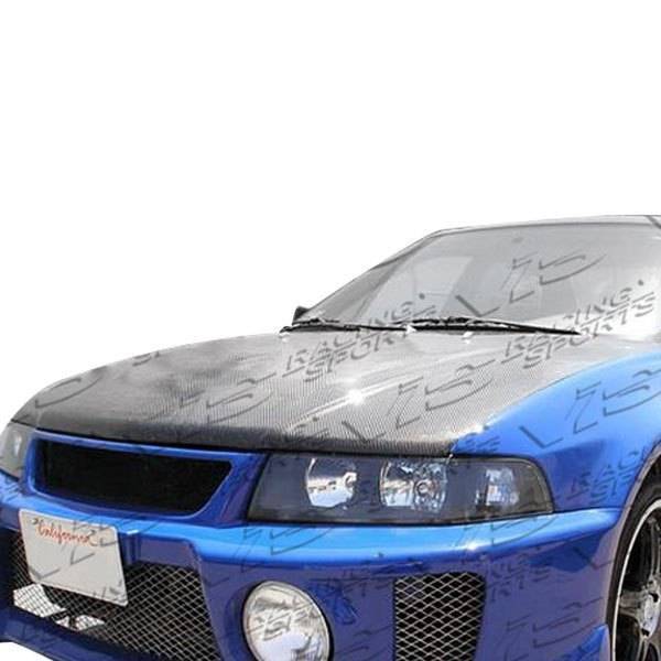 1997-2001 Mitsubishi Mirage 4 doors OEM Style Carbon Fiber Black Hood