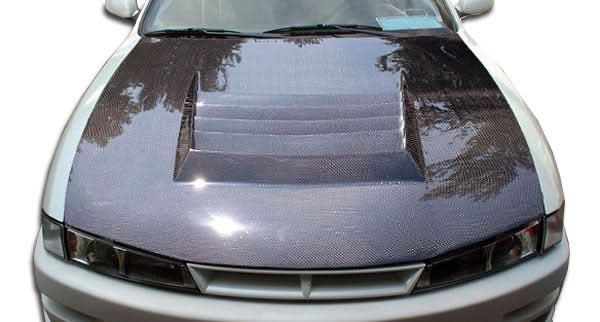 1997-1998 Nissan 240SX S14 D-1 Style Hood - Carbon Fiber