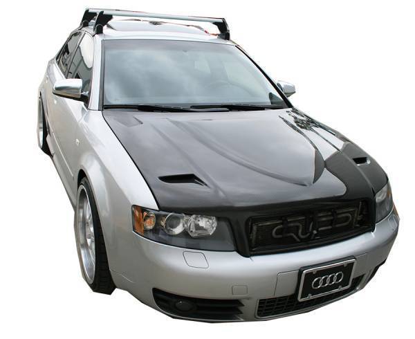 1998-2002 AUDI S4 4 doors Euro R Style Carbon Fiber Black Hood