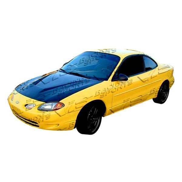 1998-2003 Ford Escort 2 doors INVADER Style Carbon Fiber Black Hood