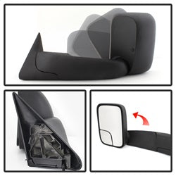 xTune Dodge Ram 1500/Ram 2500/Ram 3500 94-01 Left XTune Door Mirror Manual Extendable Manual Adjustable