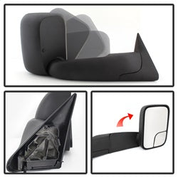 xTune Dodge Ram 1500/Ram 2500/Ram 3500 94-01 Right XTune Door Mirror Manual Extendable Manual Adjustable