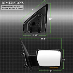 xTune Ford F-150 07-14 RH(Passenger) Side XTune Door Mirror Power Heated OE