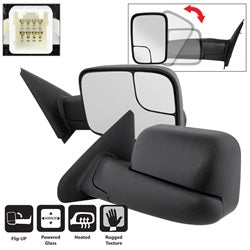 xTune Dodge Ram 1500/Ram 2500/Ram 3500 02-08 Left And Right XTune Door Mirror Set Manual Extendable Power Heated/Adjustable