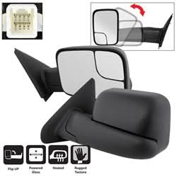 xTune Dodge Ram 1500/Ram 2500/Ram 3500 02-08 Left And Right XTune Door Mirror Set Manual Extendable Power Heated/Adjustable