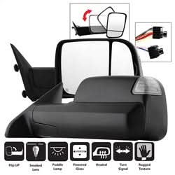 xTune Dodge Ram 1500/Ram 2500/Ram 3500/1500/2500/3500 09-10 Left And Right XTune Door Mirror Set Manual Extendable Power Heated/Adjustable