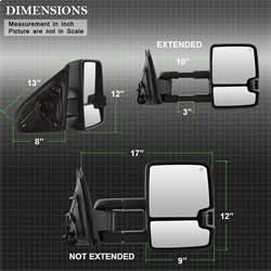 xTune Chevrolet Silverado 1500/Silverado 2500 HD/Silverado 3500 HD 14-16 Left And Right XTune Door Mirror Set G2 Power Heated