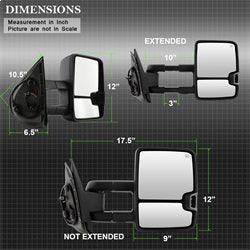 xTune Chevrolet Silverado 1500/Silverado 1500 Classic/Silverado 1500 HD Classic/Silverado 2500 HD/Silverado 2500 HD Classic/Silverado 3500 Classic/Silverado 3500 HD 07-13 Left And Right XTune Door Mirror Set G2 Power Heated