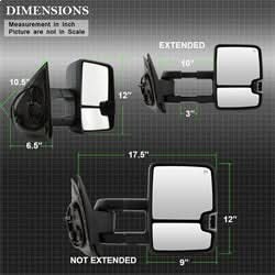 xTune Chevrolet Silverado 1500/Silverado 1500 Classic/Silverado 1500 HD Classic/Silverado 2500 HD/Silverado 2500 HD Classic/Silverado 3500 Classic/Silverado 3500 HD 07-13 Left And Right XTune Door Mirror Set G2 Power Heated