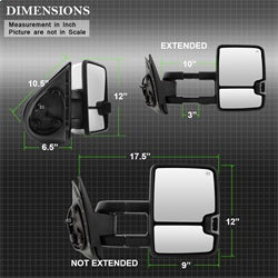 xTune Chevrolet Silverado 1500/Silverado 1500 Classic/Silverado 1500 HD Classic/Silverado 2500 HD/Silverado 2500 HD Classic/Silverado 3500 Classic/Silverado 3500 HD 07-13 Left And Right XTune Door Mirror Set G3 Power Heated
