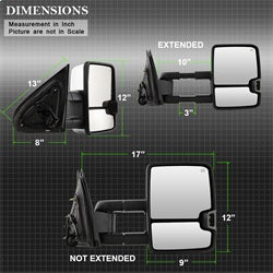 xTune Chevrolet Silverado 1500/Silverado 2500 HD/Silverado 3500 HD 14-16 Left And Right XTune Door Mirror Set G3 Power Heated
