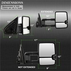 xTune Chevrolet Silverado 1500/Silverado 2500 HD/Silverado 3500 HD 14-16 Left And Right XTune Door Mirror Set G3 Power Heated