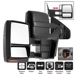 xTune Ford F-150 04-06 Left And Right XTune Door Mirror Set Power Heated Amber