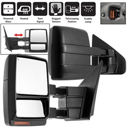 xTune Ford F-150 07-14 Set Power Heated LED Signal Telescoping Mirrors Amber