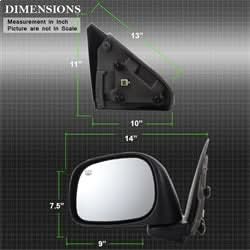xTune Dodge Ram 1500/Ram 2500/Ram 3500 02-08 LH(Driver) Side XTune Door Mirror Power Heated OE