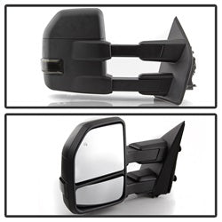 xTune Ford F-150 15-17 Set Power Heated LED Signal Telescoping Mirrors Smoke