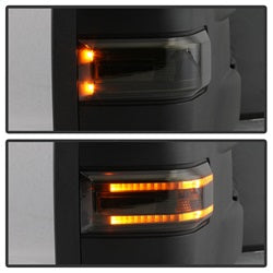 xTune Ford F-150 15-17 Set Power Heated LED Signal Telescoping Mirrors Smoke