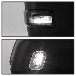 xTune Ford F-150 15-17 Set Power Heated LED Signal Telescoping Mirrors Smoke
