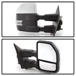 xTune Ford F-150 15-17 Set Power Heated LED Signal Telescoping Mirrors Clear