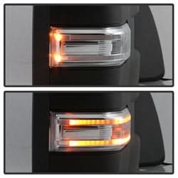 xTune Ford F-150 15-17 Set Power Heated LED Signal Telescoping Mirrors Clear