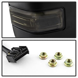 xTune Ford F-250 Super Duty/F-350 Super Duty/F-450 Super Duty 08-15 Set Power Heated LED Signal Telescoping Mirrors Smoke Adjustable