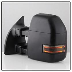 xTune Ford F-250 Super Duty/F-350 Super Duty/F-450 Super Duty 08-15 Set Power Heated LED Signal Telescoping Mirrors Smoke Adjustable