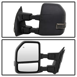xTune Ford F-250 Super Duty/F-350 Super Duty 99-07 Set Power Heated LED Signal Telescoping Mirrors Smoke