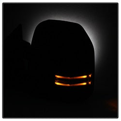 xTune Ford F-250 Super Duty/F-350 Super Duty 99-07 Set Power Heated LED Signal Telescoping Mirrors Smoke