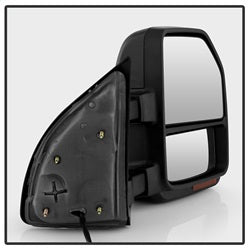 xTune Ford F-250 Super Duty/F-350 Super Duty/F-450 Super Duty 08-15 Set Manual Sequential LED Signal Telescoping Mirrors Smoke