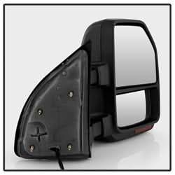 xTune Ford F-250 Super Duty/F-350 Super Duty/F-450 Super Duty 08-15 Set Manual Sequential LED Signal Telescoping Mirrors Smoke
