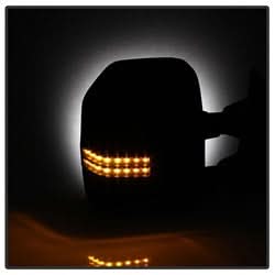 xTune Ford F-250 Super Duty/F-350 Super Duty/F-450 Super Duty 08-15 Set Manual Sequential LED Signal Telescoping Mirrors Smoke