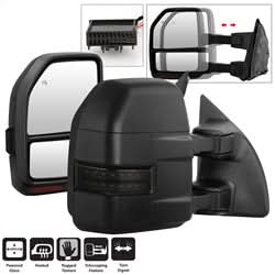 xTune Ford F-250 Super Duty/F-350 Super Duty/F-450 Super Duty 08-15 Set Power Heated Mirror Sequential LED Signal Smoke Adjustable