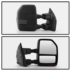 xTune Ford F-250 Super Duty/F-350 Super Duty/F-450 Super Duty 08-15 Set Power Heated Mirror Sequential LED Signal Smoke Adjustable