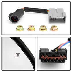 xTune Ford F-250 Super Duty/F-350 Super Duty 99-07 Set Power Heated Sequential LED Signal Telescoping Mirrors Smoke