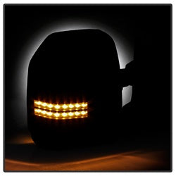 xTune Ford F-250 Super Duty/F-350 Super Duty 99-07 Set Power Heated Sequential LED Signal Telescoping Mirrors Smoke