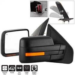 xTune Ford F-150 07-14 OEM Power Heated Sequential LED Signal Mirror Set Amber