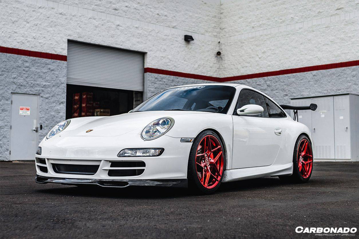 2005-2008 Porsche 911 997.1 Carrera S EM Style Carbon Fiber Front Lip