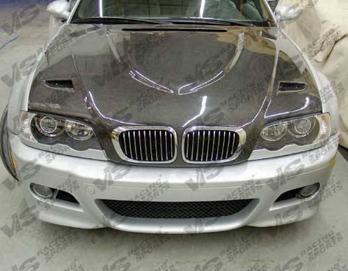 1999-2003 BMW 3 SERIES E46 2 doors Euro R Style Carbon Fiber Black Hood