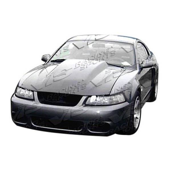 1999-2004 Ford Mustang 2 doors Cowl Induction Style Carbon Fiber Black Hood