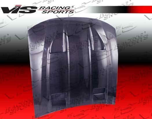1999-2004 Ford Mustang 2 doors Mach 5 Style Carbon Fiber Black Hood